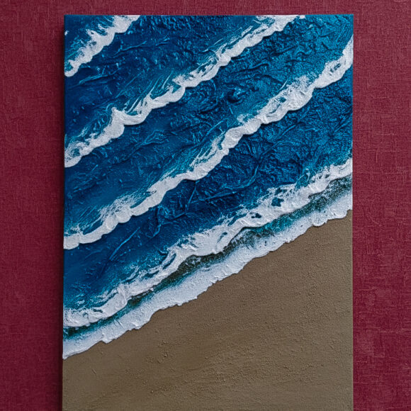 Painted with acrylic Sea