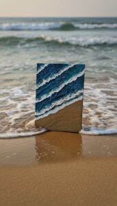 Painted with acrylic Sea