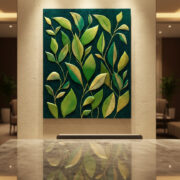 Textured Leaf Art – Smooth Acrylic Texture wall 1